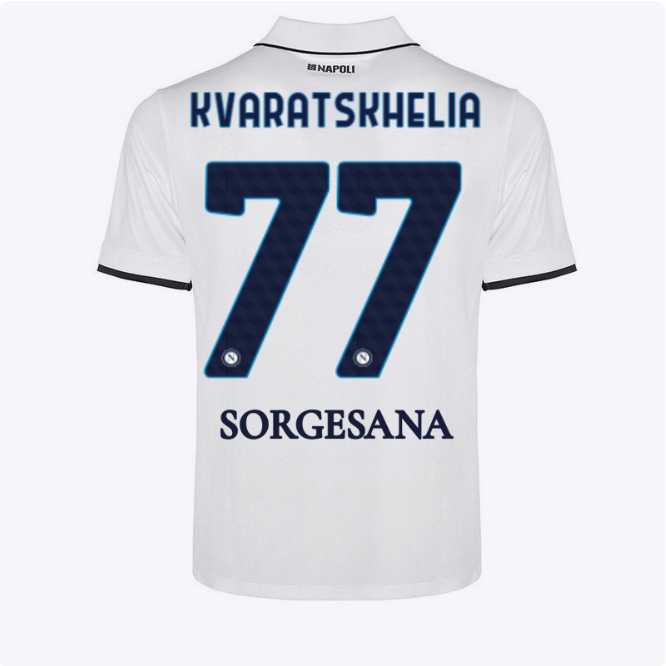 ssc napoli maglia gara away junior 20242025 – 77 – khvicha kvaratskhelia SSC Napoli | Scopri la Collezione Sullo Shop Ufficiale
