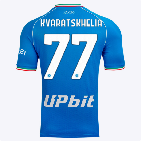 ssc napoli maglia gara home 20232024 – 77 – khvicha kvaratskhelia SSC Napoli | Scopri la Collezione Sullo Shop Ufficiale