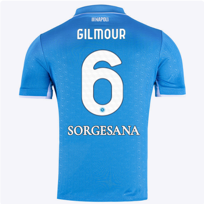 ssc napoli maglia gara home 20242025 – 6 – billy gilmour SSC Napoli | Scopri la Collezione Sullo Shop Ufficiale