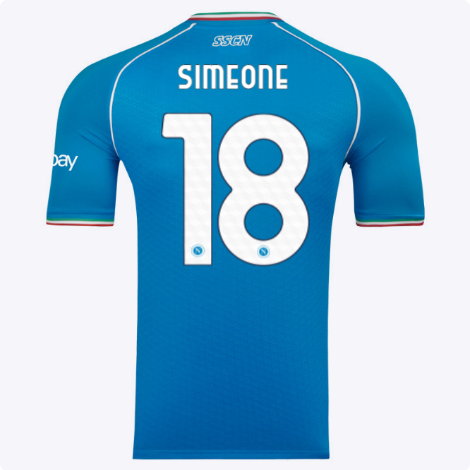 ssc napoli maglia gara home euro 20232024 – 18 – giovanni simeone SSC Napoli | Scopri la Collezione Sullo Shop Ufficiale