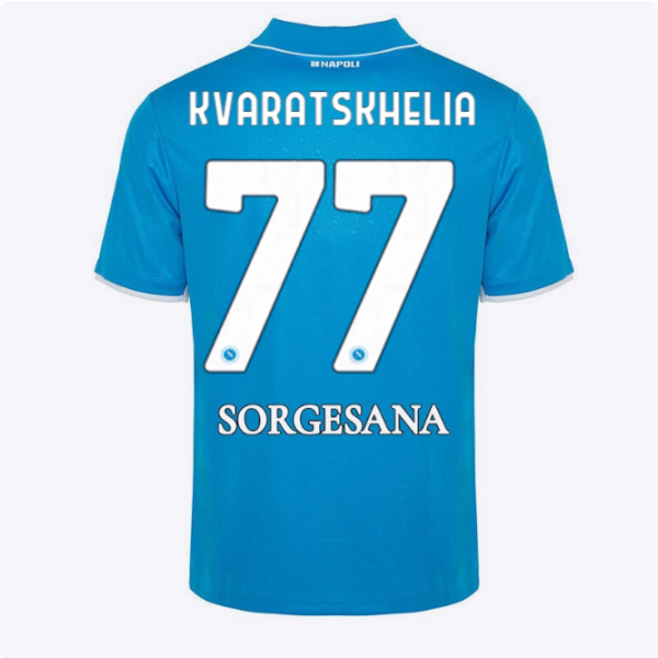 ssc napoli maglia gara home junior 20242025 – 77 – khvicha kvaratskhelia SSC Napoli | Scopri la Collezione Sullo Shop Ufficiale