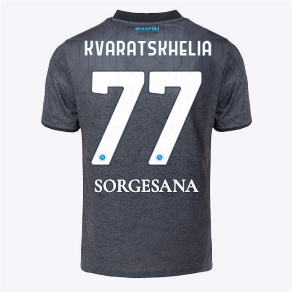 ssc napoli maglia gara third junior 20242025 – 77 – khvicha kvaratskhelia SSC Napoli | Scopri la Collezione Sullo Shop Ufficiale